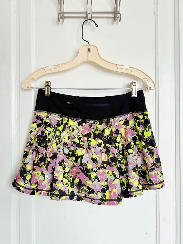 Lululemon • Pace Rival Mid-Rise Skirt Inflected Highlight Yellow Multi / Black - Image 10