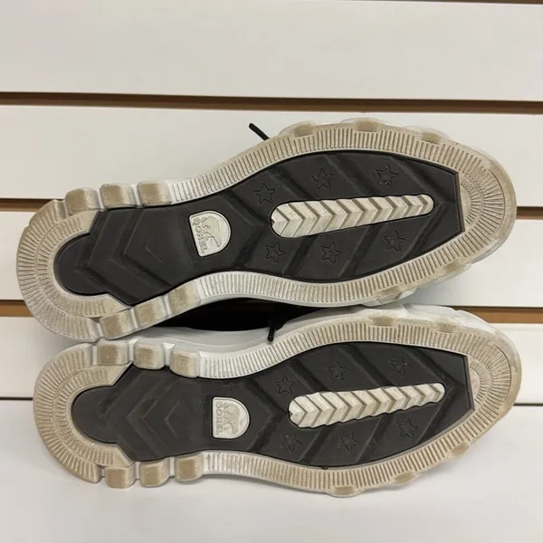 Sorel Caribou X Waterproof Chunky Platform Sneaker Size 9 Black & White Leather - Image 10