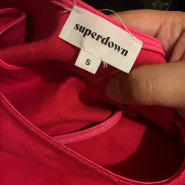 Superdown Barbie Pink Nava One Shoulder Mini Dress SMALL Asymmetrical‎ Revolve - Image 11