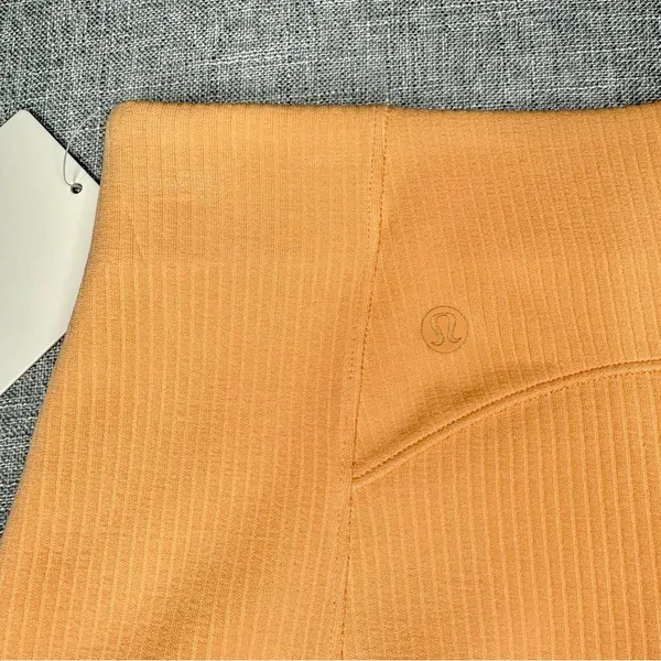 Lululemon Ribbed Softstreme High Rise Shorts Peach Bellini 12 NWT - Image 7