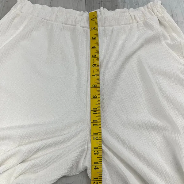 Crosby Wide White Leg Lightweight Lined Flowy Stretch Vacation Lounge Pants - Image 7