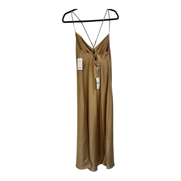 NWT-Show Me Your Mumu Verona Cowl Dress in True Gold Luxe satin, Size Large - Image 6