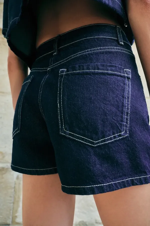 Zara Dark Denim Skort - Image 2