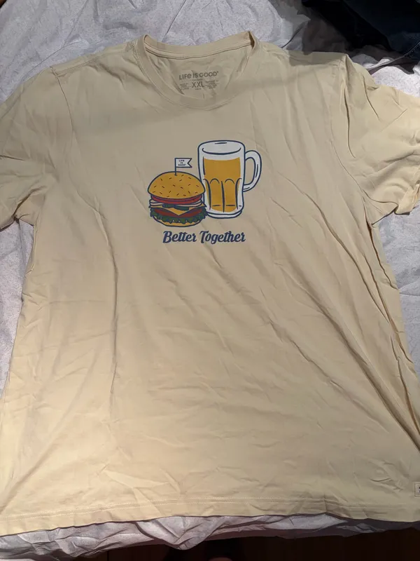 Life is good better together burger and beer tshirt - Image 4