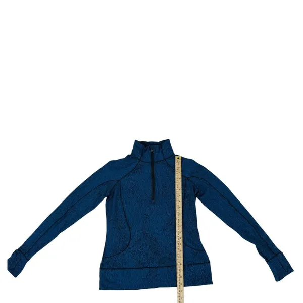 Lululemon Blue Mock Neck Pullover Jacket No Hood Size 6 Fit Fair - Image 6
