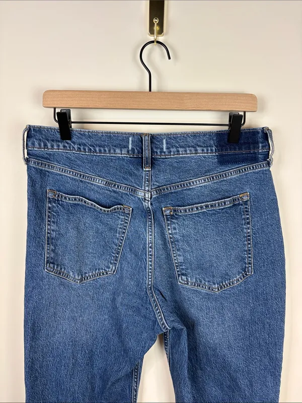 Abercrombie Ankle Straight Jeans Women’s Size 31 Short High Rise Blue Denim - Image 7