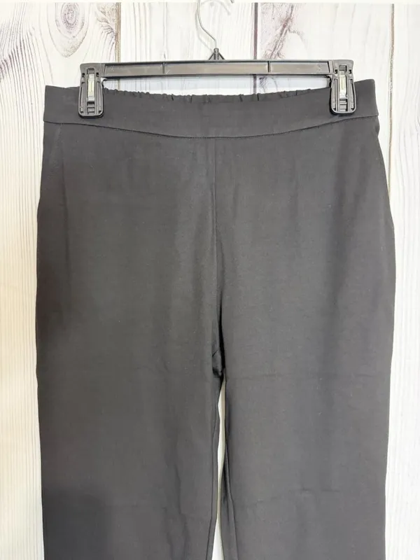 NWT Skies Are Blue Trouser Pants Elastic Waist Black Sz L (34x28) High Rise NEW - Image 2