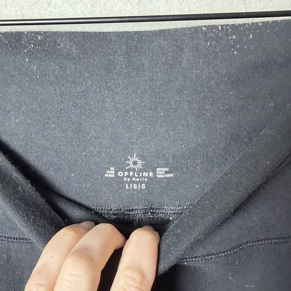 Aerie Offline OG High-Rise Flare Pants Black Women's L Yoga Pant - Image 5