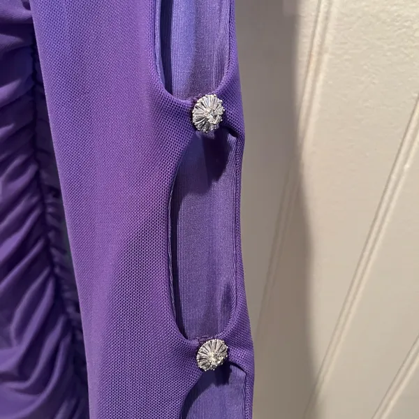 Oh Polly Purple Long sleeve Dress - Image 3