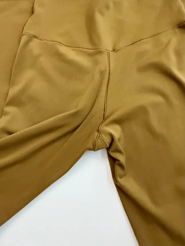 Aerie Offline Pants Leggings Flare Crossover Real Me High Rise Short Yellow - Image 6