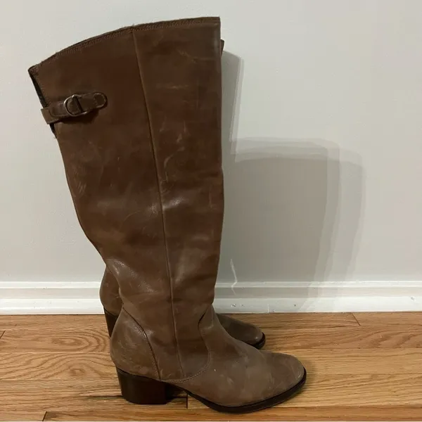 Soft Surroundings Rio Grande Tan Genuine Leather Boots Size 8W - Image 3