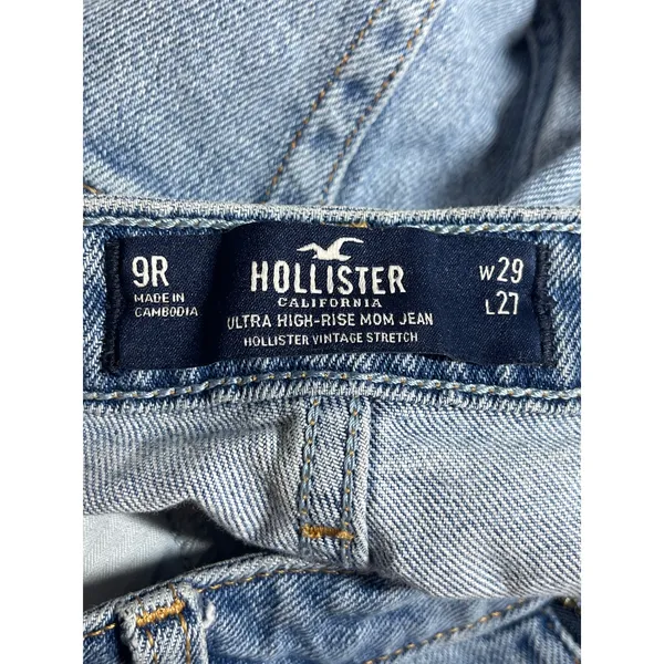 Hollister Women's Blue Medium Wash High Rise Straight Leg Denim Jeans Size 29 - Image 5