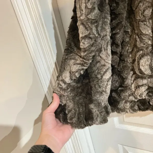Damselle Fur Jacket Brown Size M - Image 5