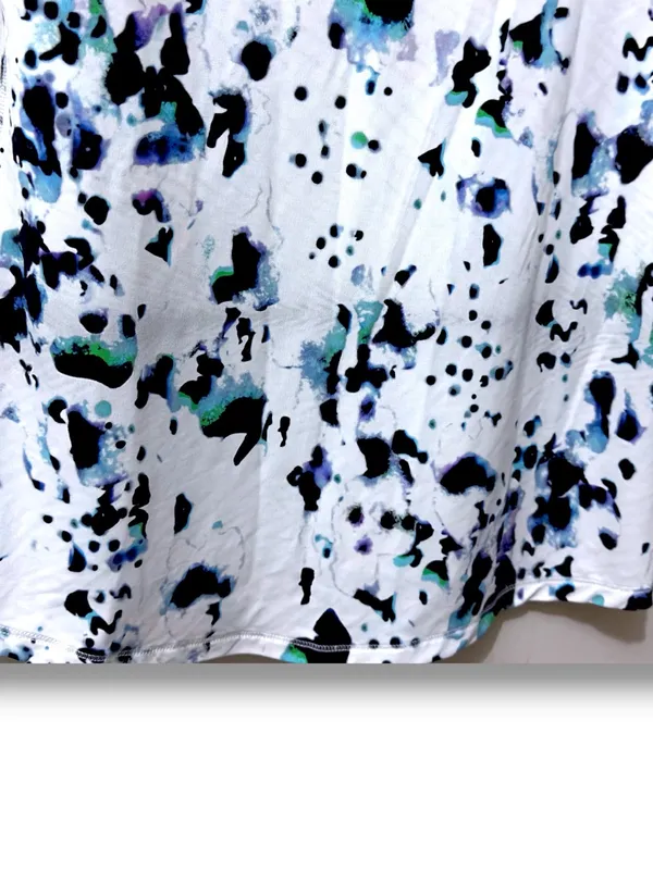 Calia | NWOT White Black Teal Abstract Print Long-Sleeve Athletic Top (size S) - Image 9