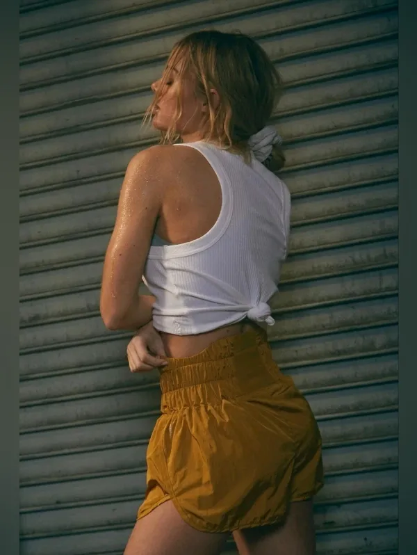 FP Movement The Way Home Shorts Honey Mallow Gold Bronze 2" Size L - Image 3
