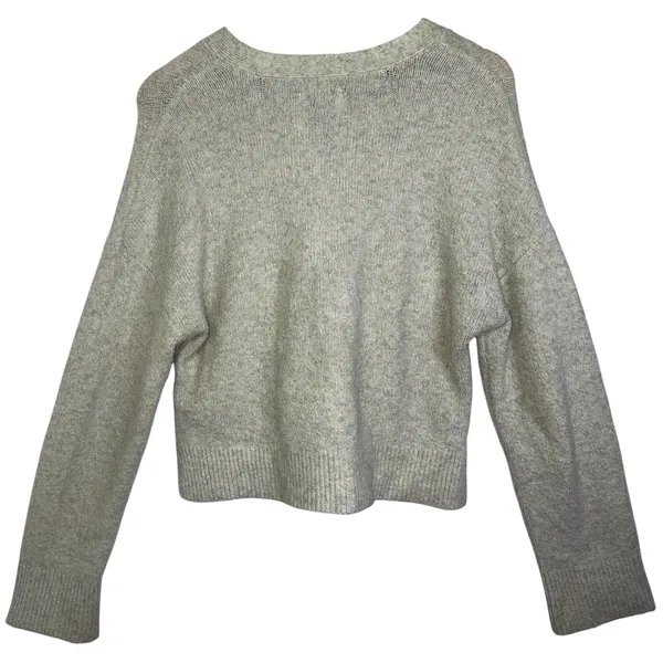 Abercrombie & Fitch Beige Long Sleeve Oversized Cropped Cardigan Sweater Size XS - Image 2