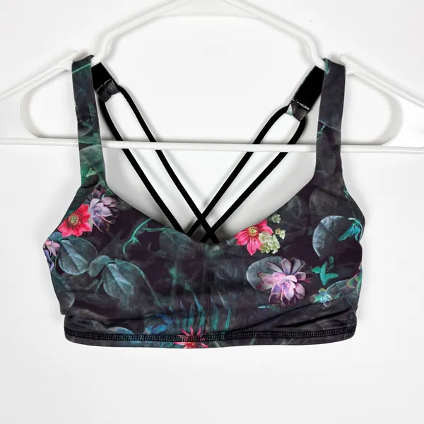 Lululemon Free To Be Bra Curious Jungle Multi Black Size 4 Activewear - Image 4