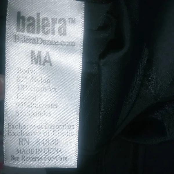 Balera Adult M Sleeveless Black Caged Back Choker Dance Leotard - Image 11