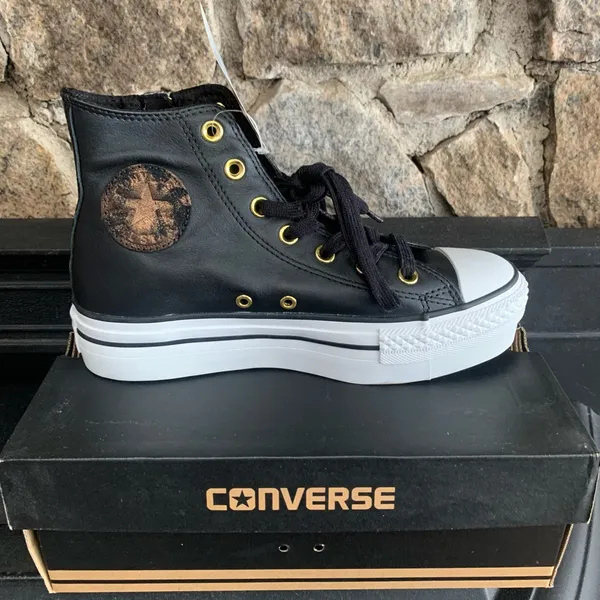 Converse Chuck Taylor All-Star Lift Platform Sneakers Black Women Size 7 540254C - Image 3