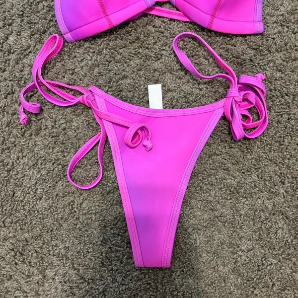 Hoaka Pink & Purple Ombre Bikini Set - Image 3