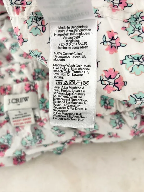 J Crew Cotton Pajama Set with Cropped Pant - Image 8
