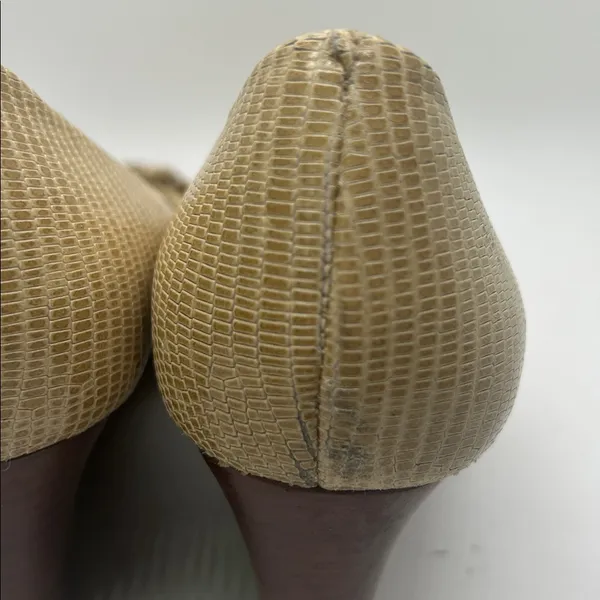 Tory Burch Sexy Tan Peep-Toe Wedge Heel Shoes **Size 8.5** 🔥🔥 - Image 12