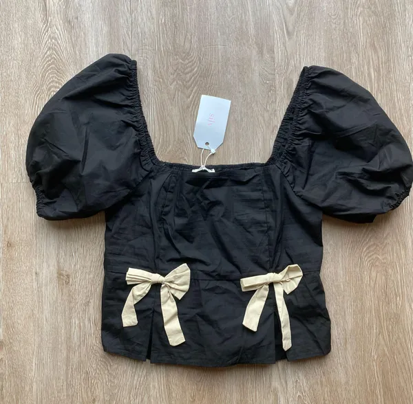 Silv Black Bow Top L - Image 2