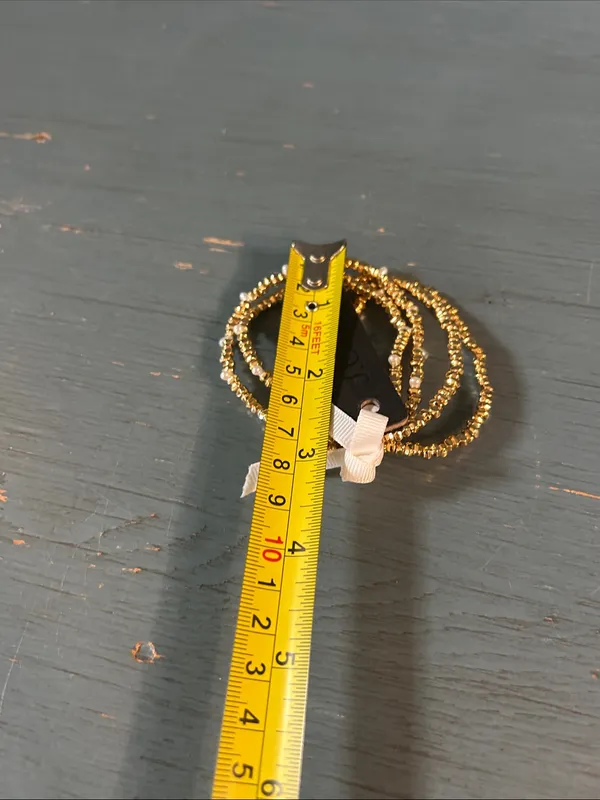 J. Crew Gold Beaded Stretch Bracelet Set with Ribbon Accent - New $54.50 - Image 9