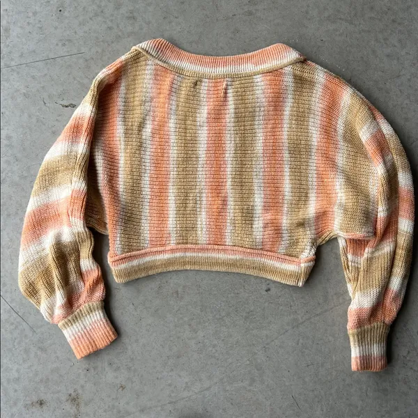 URBAN OUTFITTERS Uo Stella‎ Slouchy Pullover Sweater In Neutral Multi Sz S ♣️ - Image 7