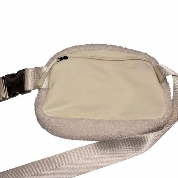 Lululemon Strawberry Ivory Plush Sherpa Fleece 1L Everywhere Belt Bag Fanny Pack Waist Pack Bag - Image 3