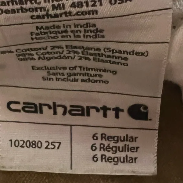 Carhartt Women's Straight Leg Jeans - Tan #BB6 - Image 3