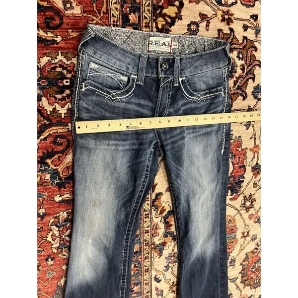 Ariat Real Denim Women's Mid Rise Boot Cut Blue Jeans Size 29 Regular - Image 3