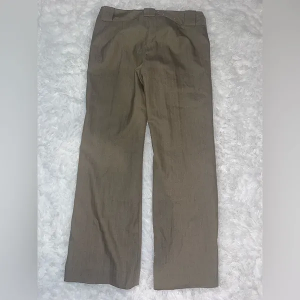 Gap stretch tan herringbone red pants trousers wide leg slacks woman’s 6A - Image 10