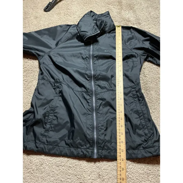 Columbia Womens Small Black Full Zip Lightweight Windbreaker Jacket Hiking‎ Coat - Image 5
