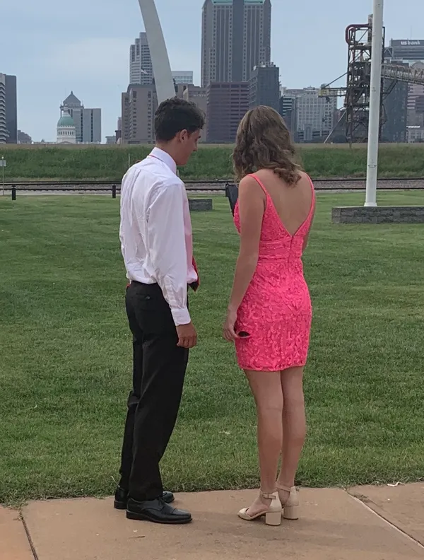 Primavera Couture Homecoming Dress Pink - Image 4