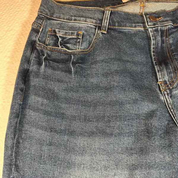 Standards & Practices Bootcut Jeans Women's Size 14 Whiskered Blue Denim - Image 3