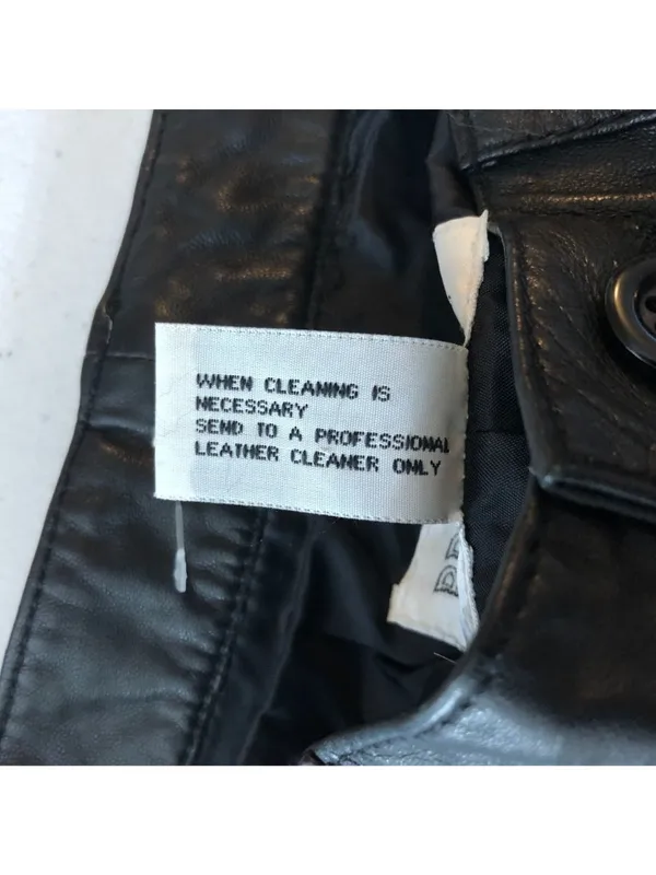 Brandon Thomas Womens Leather Pants Straight Leg Black 14 - Image 6