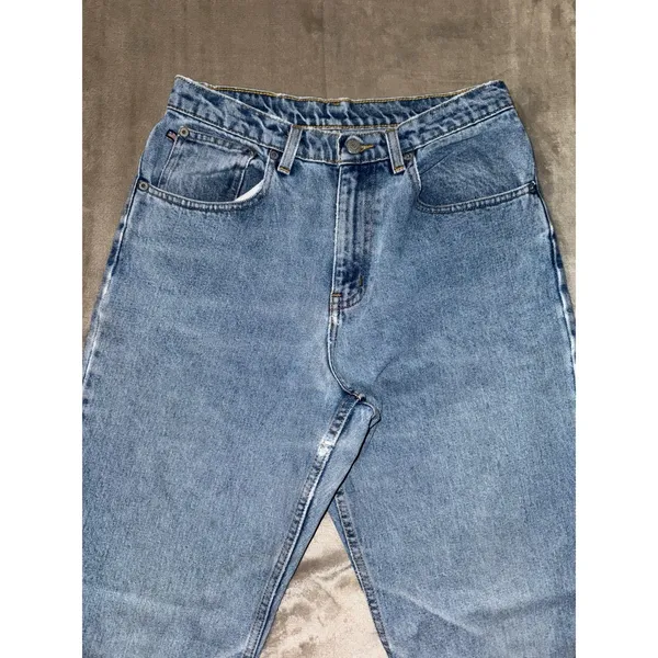 VTG Ralph Lauren Jeans Womens Distressed‎ Blue RL Light Wash Polo Jeans Co Sz 10 - Image 2