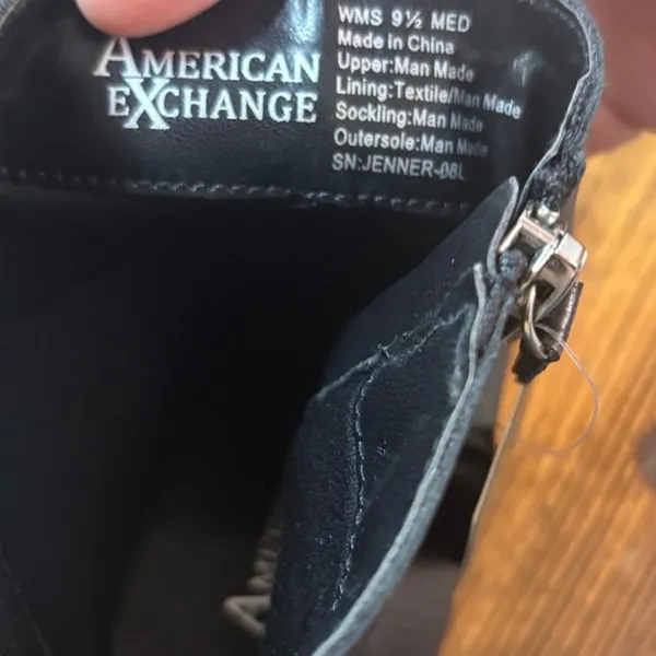 American Exchange Black Heeled Ankle Boots‎ Size 9.5 - Image 6