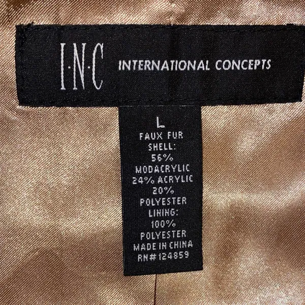 INC International Concepts Luxurious Faux Fur Jacket Size Large - Image 7