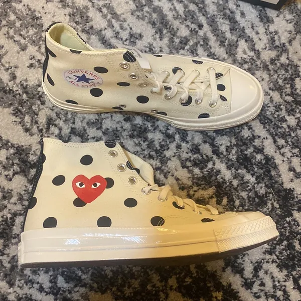 Comme des Garcons Play x Converse Play One Heart Sneakers Woman size 10 Men 8 - Image 5