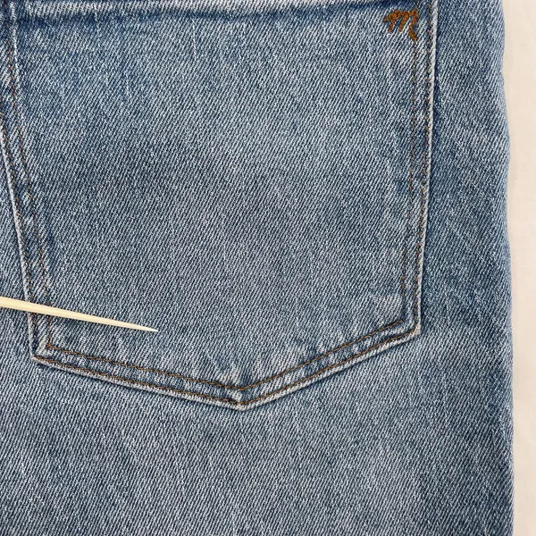 Madewell Cali Demi-Boot Blue Jeans Light Denim High Waisted Button Fly Size 29 - Image 14