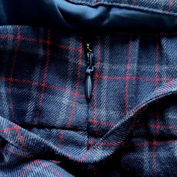 Hollister Plaid Pleated Skort Navy Red Grid Mini Skirt XL School Girl Academia - Image 10