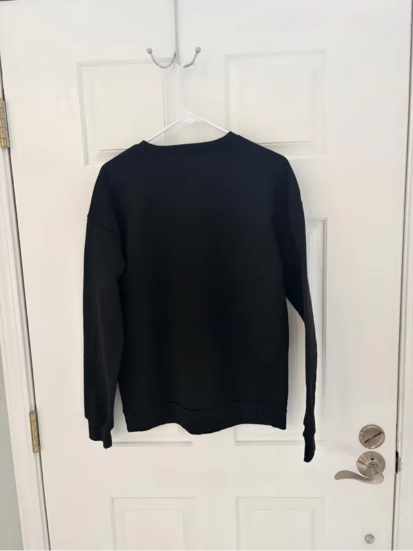 Black Crewneck Sweatshirt with Leopard Mickey Print - Image 3