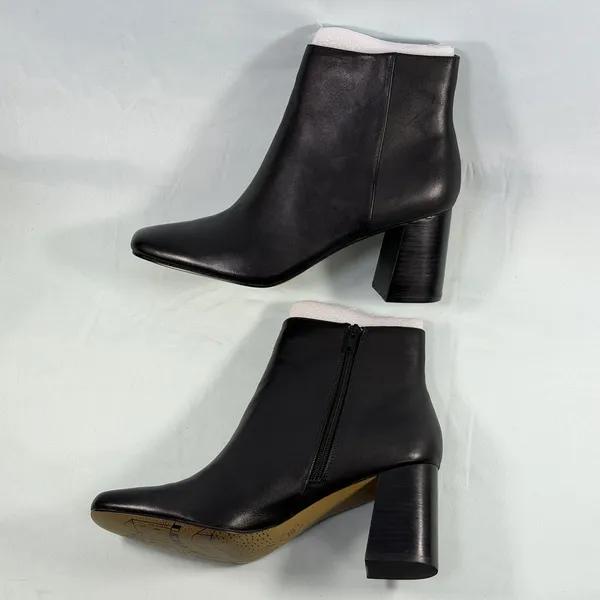 Bella Vita Size-12M Womens Wilma Square Toe Ankle Boot‎ - Black Leather - Image 7