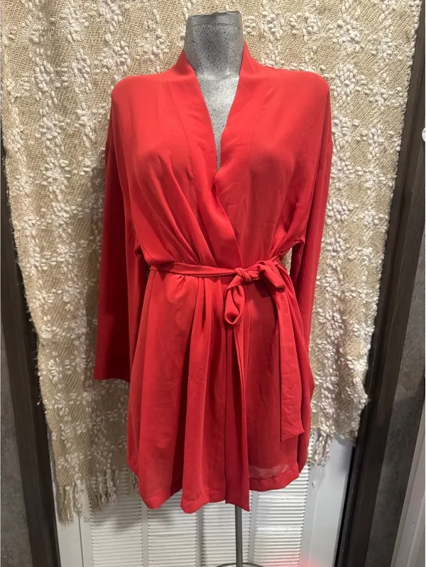 Victoria's Secret Red Robe Long Sleeve, One Size, Washable [COPY] - Image 3
