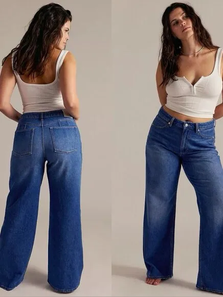 NWT We The Free CRVY Graceland Low Rise Straight Jeans Country‎ Blue Size 25 - Image 2