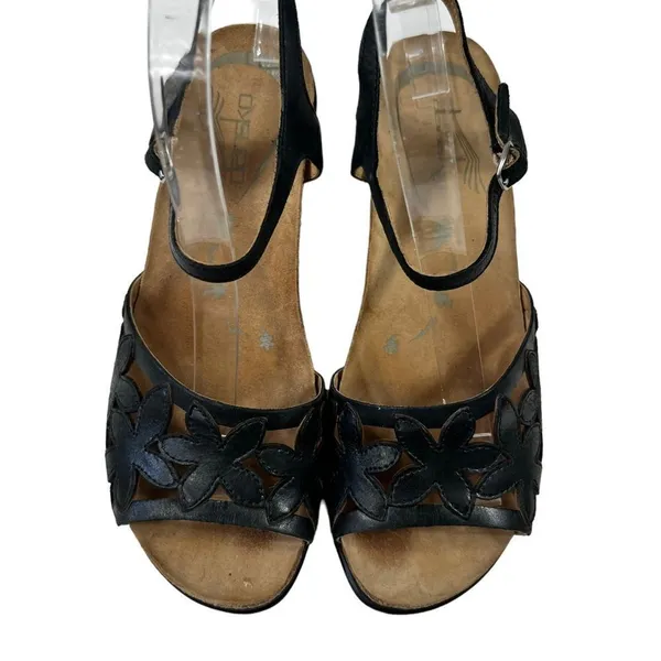 Dansko Coquette Laser Cut Floral Leather Sandals - Image 9