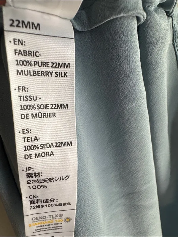 Lilysilk Long & Close Fitting Silk Nightgown Blue Haze XS - Image 6