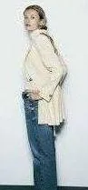 Zara blazer long jacket beige double breasted casual business - Image 9